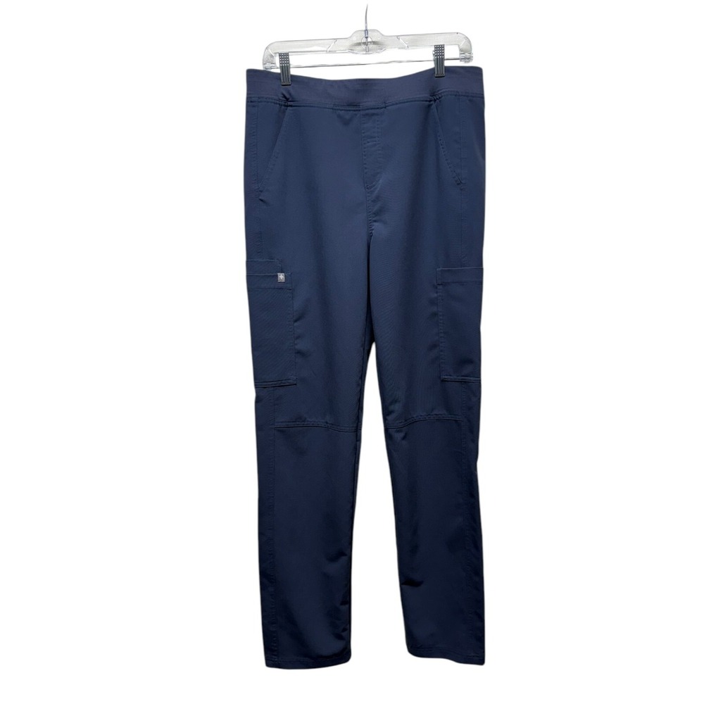 Figs Axim Cargo Pants Scrubs Mens M T2001 Blue Drawstring Medical Nurse Pockets